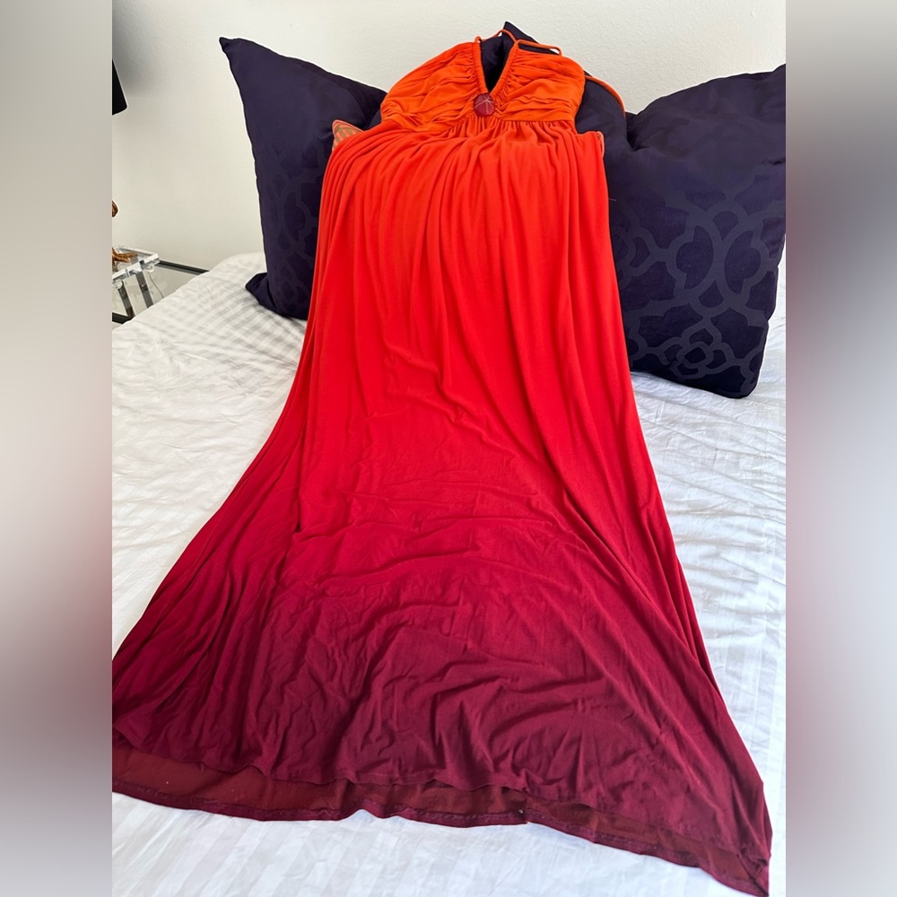 Cache Ombré halter Maxie dress
